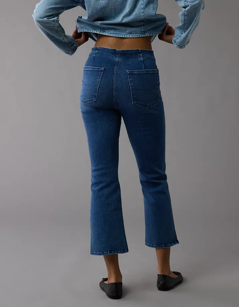 AE Luxe Pull-On High-Waisted Kick Bootcut Crop Jean