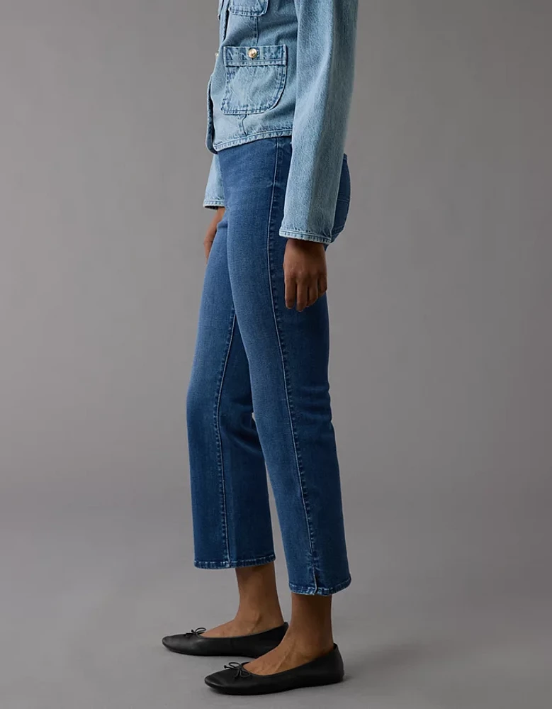AE Luxe Pull-On High-Waisted Kick Bootcut Crop Jean