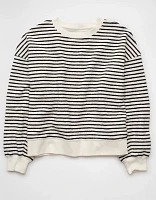 AE Oversized Striped Sweatshirt