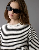 AE Oversized Striped Sweatshirt