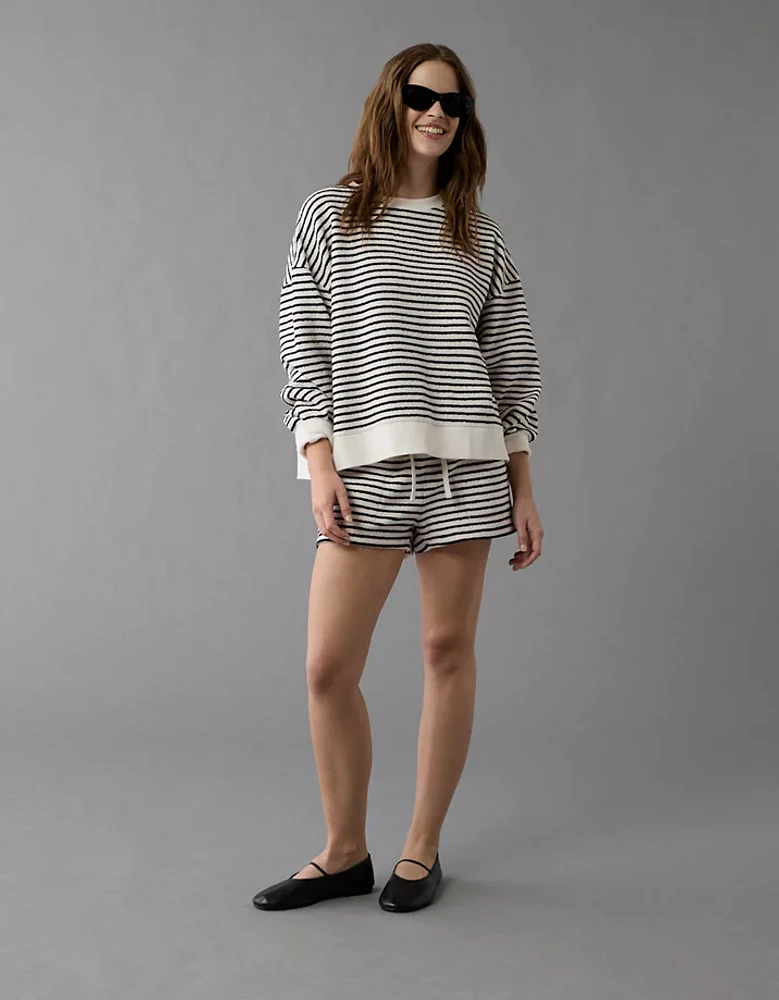 AE Oversized Striped Sweatshirt