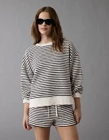 AE Oversized Striped Sweatshirt