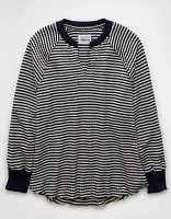 AE Big Hug Notch Neck Waffle Sweatshirt