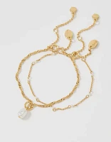 Aerie Twist Chain Pearl Bracelet