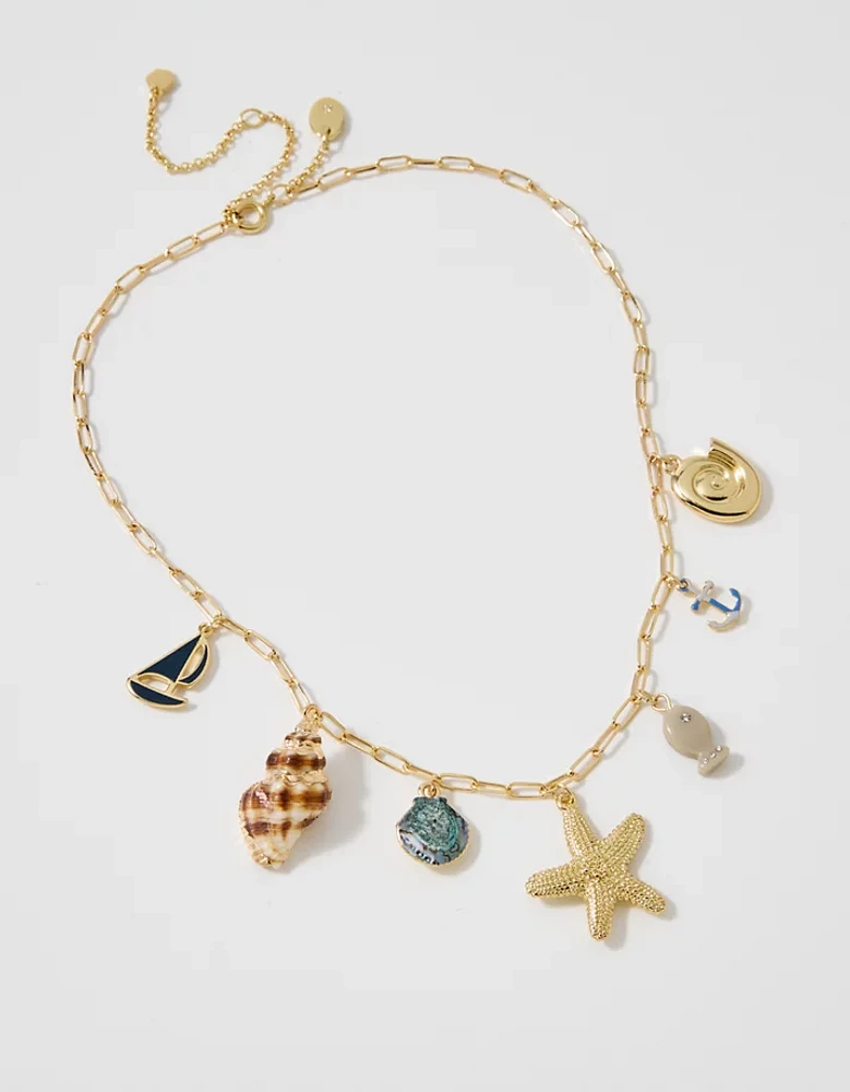 Aerie Chunky Charm Statement Necklace