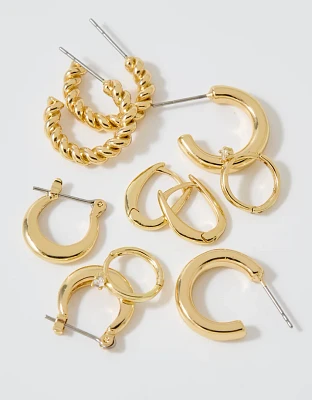 Aerie Basic Hoop Earrings 5-Pack