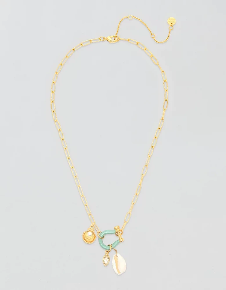 Pura Vida Bonne Chance Cowrie Charm Necklace