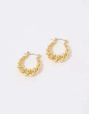 Aerie Twist Dome Hoop Earrings