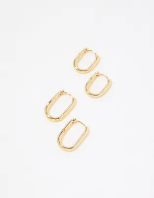 Aerie Chunky Paperclip Hoop Earring Pack
