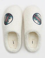Aerie Smiley® Sherpa Scuff Slippers