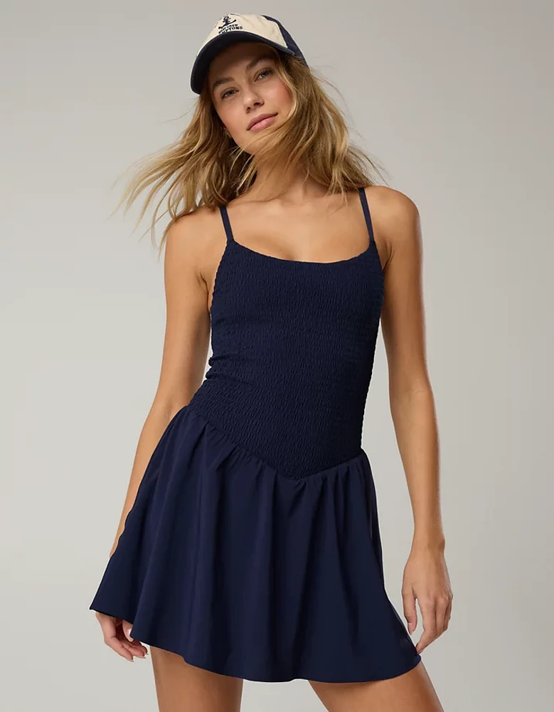 OFFLINE By Aerie Real Me Smocked Flowy Dress