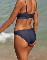 AE x Aerie Match Made Denim Full Coverage Bikini Bottom