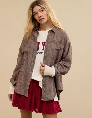 Aerie Anytime Fave Twill Shirt