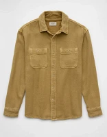 AE Textured Solid Flannel Shirt