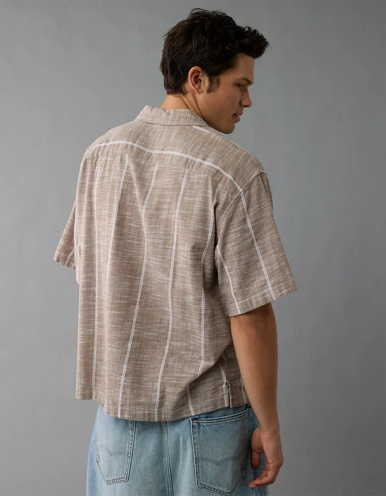 AE Poolside Striped Button-Up Shirt