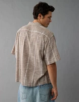 AE Poolside Striped Button-Up Shirt