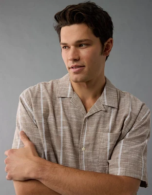 AE Poolside Striped Button-Up Shirt