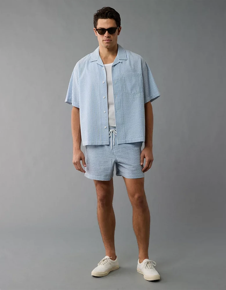 AE Poolside Striped Button-Up Shirt
