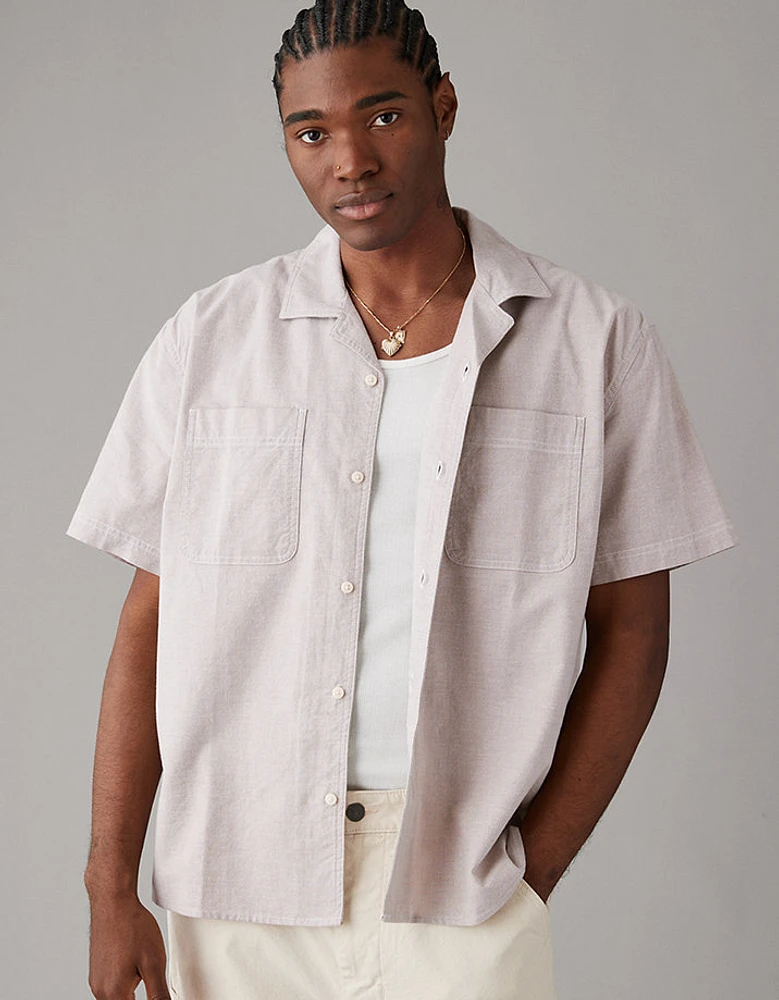 Chemise rayée boutonnée bord de la piscine AE
