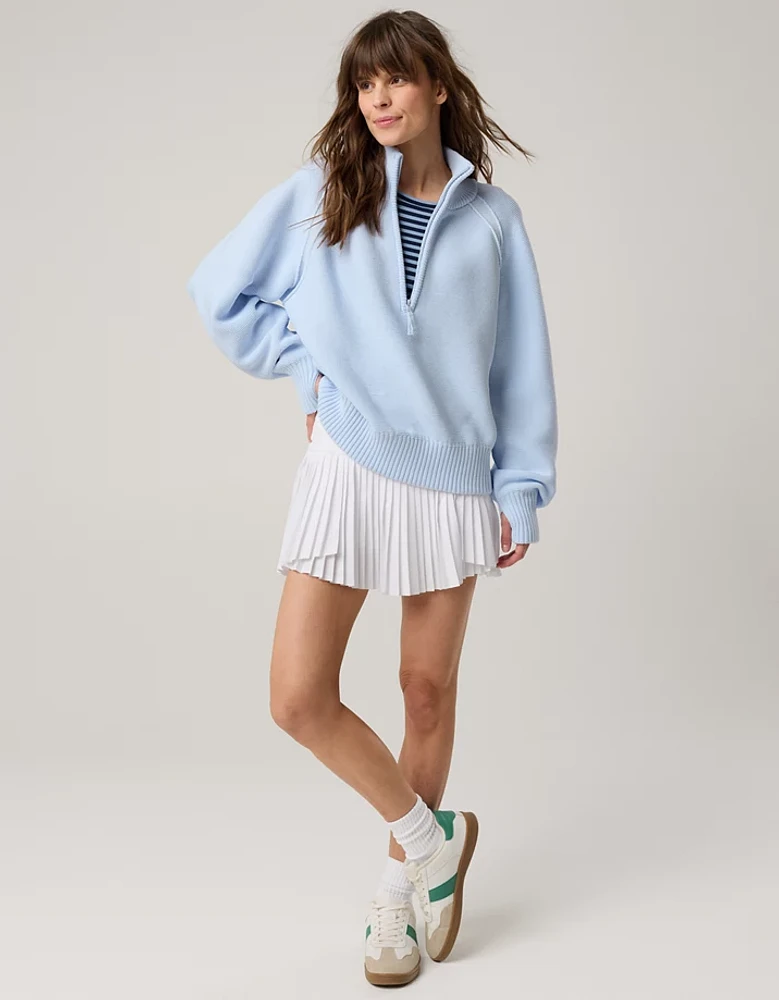 OFFLINE By Aerie Cool Down Quarter Zip Sweater