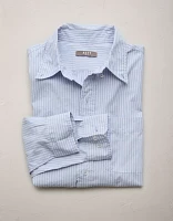 AE77 Premium Relaxed Striped Poplin Button-Up Shirt