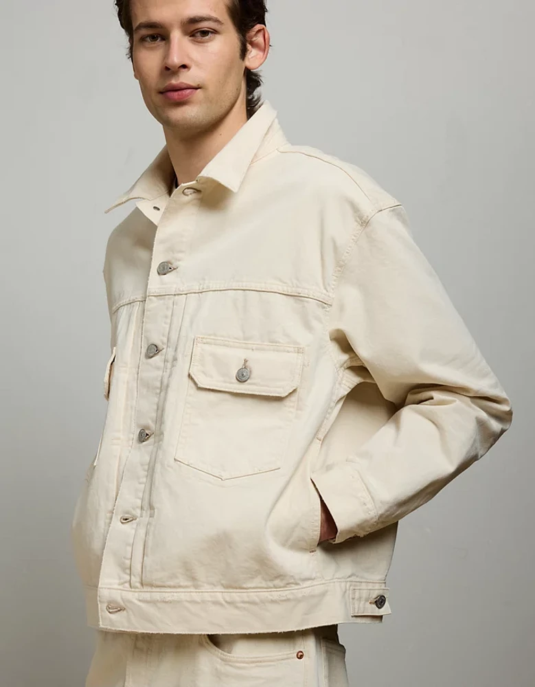 AE77 Premium Slim Fit Denim Trucker Jacket