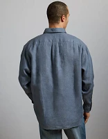 AE77 Premium Relaxed Linen Button-Up Shirt
