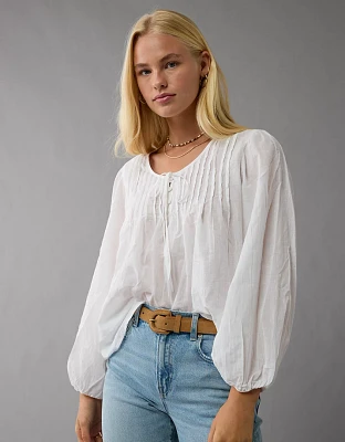 Blouse bohémienne légère à manches longues AE