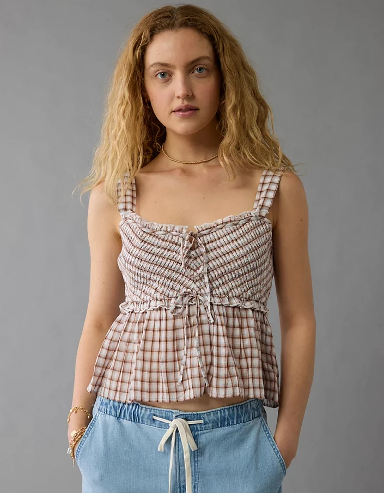Chemisier nuisette à smocks AE