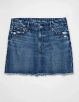 AE Stretch Curvy High-Waisted Perfect Denim Mini Skirt