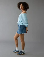 AE Stretch Curvy High-Waisted Perfect Denim Mini Skirt