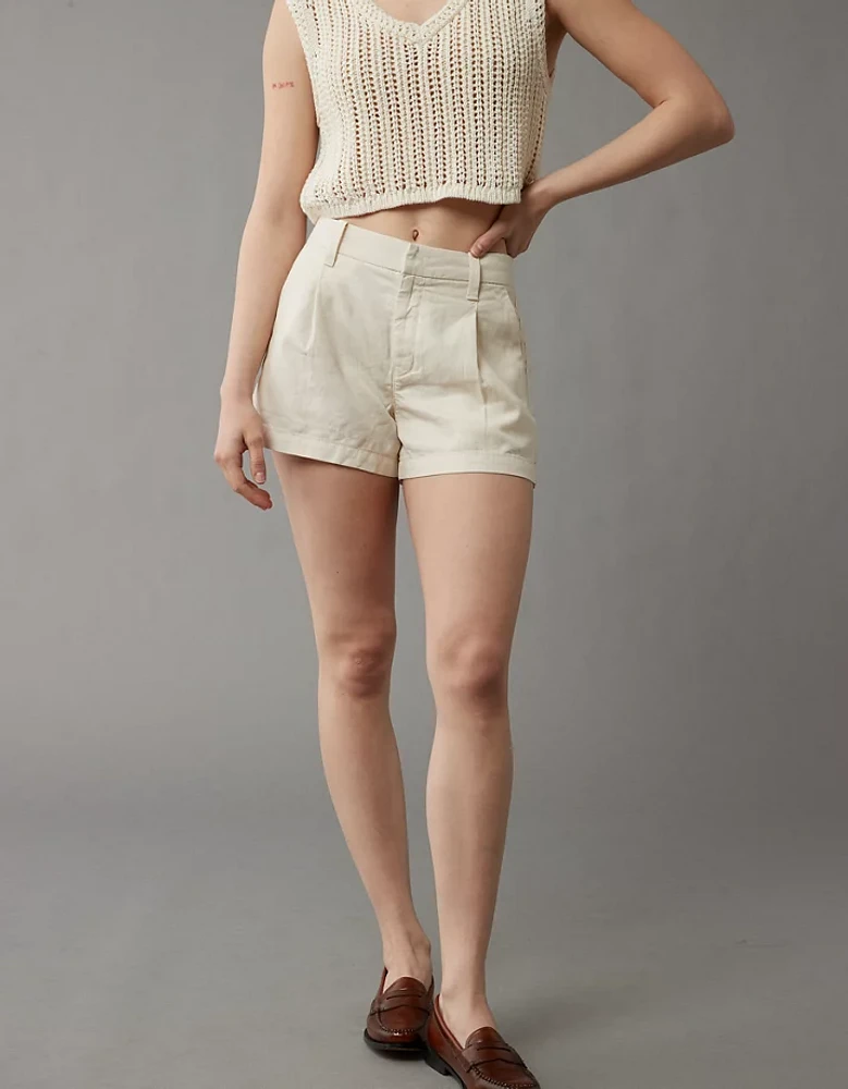 Short long à taille haute en mélange de lin Dreamy Drape AE
