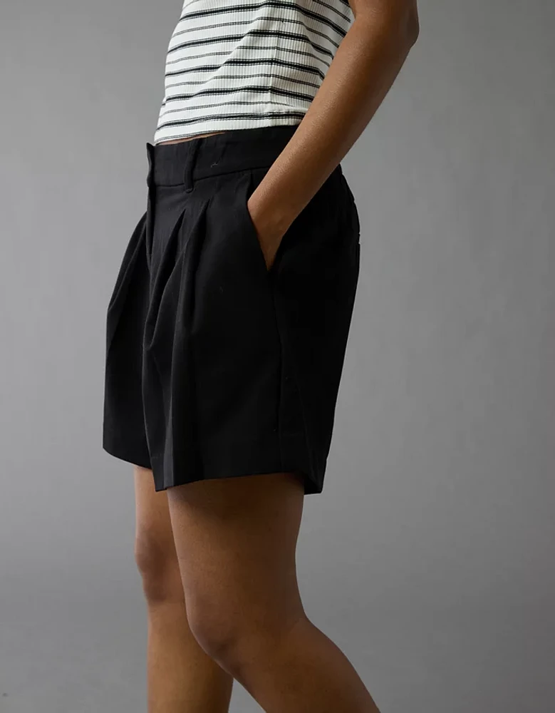 AE 6" Stretch High-Waisted Pleated Trouser Short