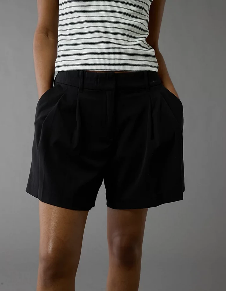 AE 6" Stretch High-Waisted Pleated Trouser Short