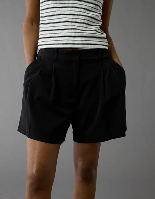 AE 6" Stretch High-Waisted Pleated Trouser Short