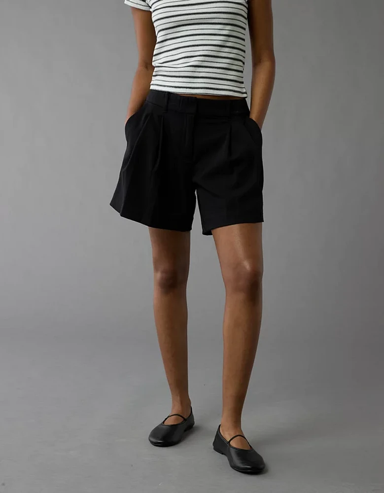 AE 6" Stretch High-Waisted Pleated Trouser Short