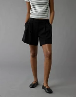 AE 6" Stretch High-Waisted Pleated Trouser Short
