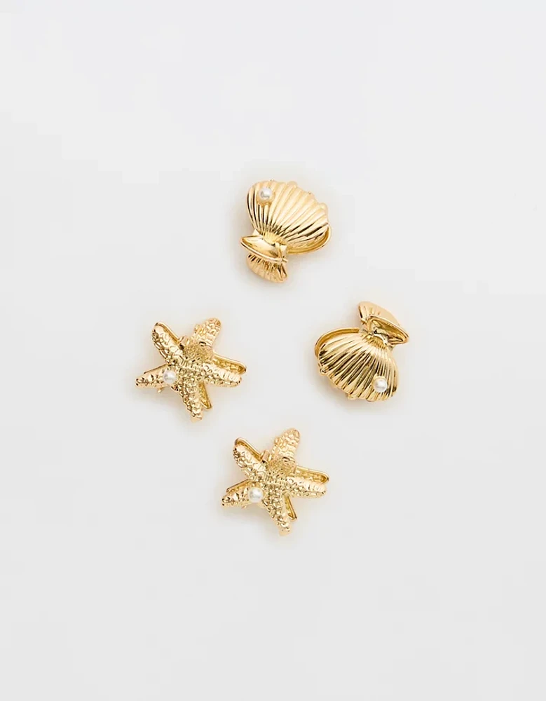 Aerie Mini Shell Hair Clip 4-Pack