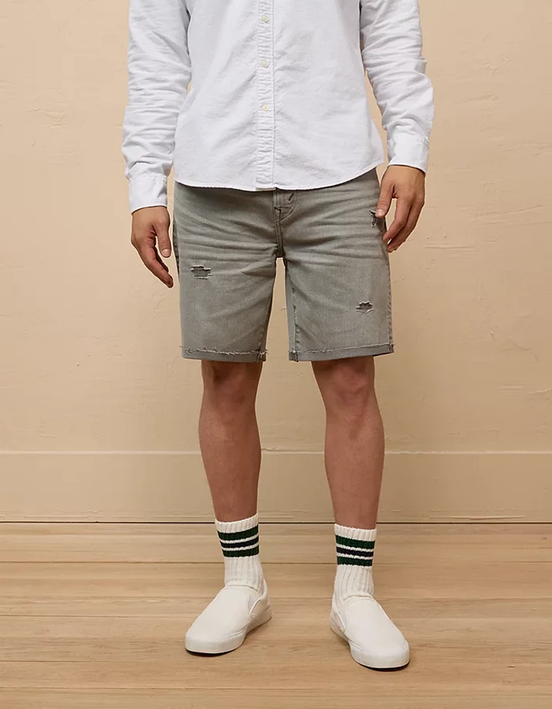 AE 9" AirFlex+ Distressed Denim Short