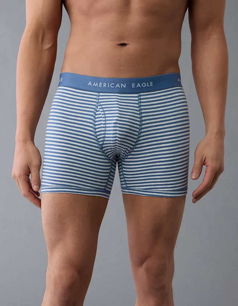 Caleçon boxeur ajusté classique de 4,5 po rayures pour hommes AEO