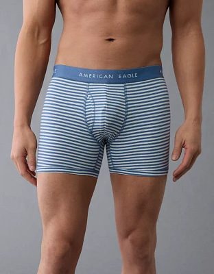 Caleçon boxeur ajusté classique de 4,5 po rayures pour hommes AEO