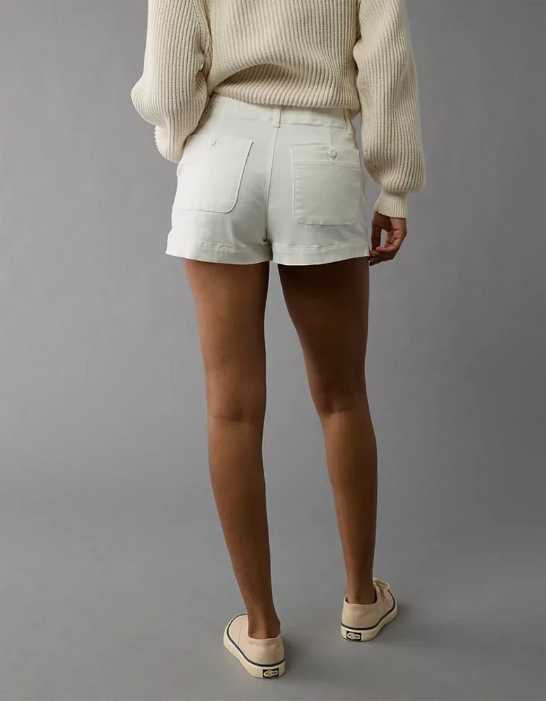 Short court de style pantalon à taille haute extensible AE