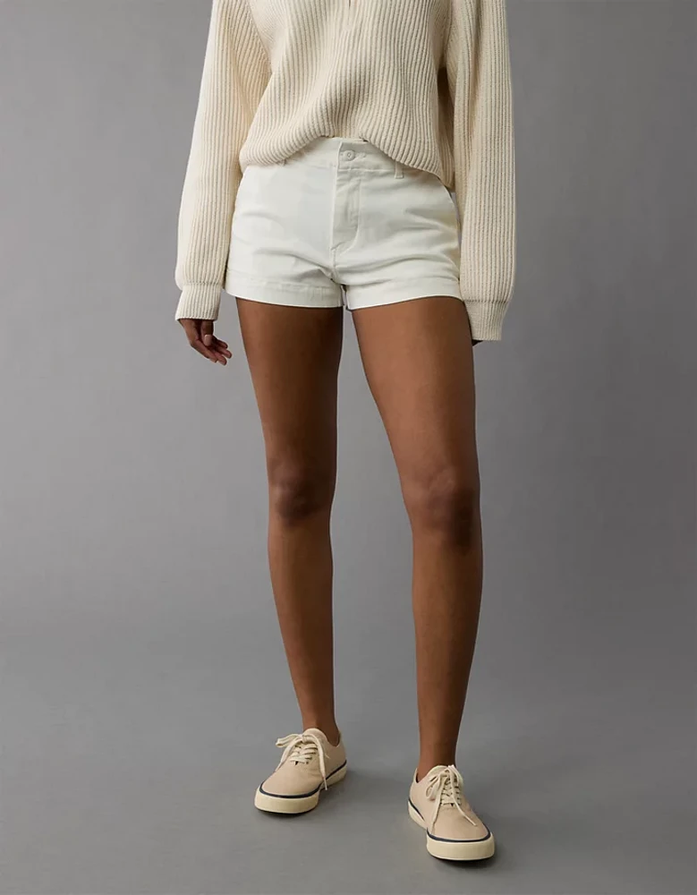 Short court de style pantalon à taille haute extensible AE