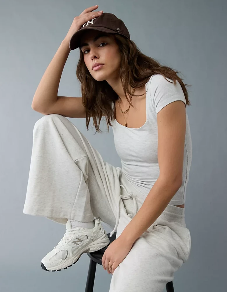 AE Square Neck Hey Baby Tee