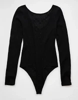 AE Long-Sleeve Lace Bodysuit