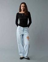 AE Long-Sleeve Lace Bodysuit
