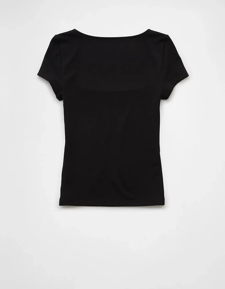 AE Square Neck Hey Baby Tee