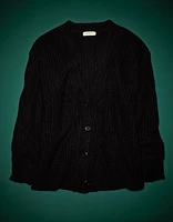 AE77 Premium Mohair Boyfriend Cardigan