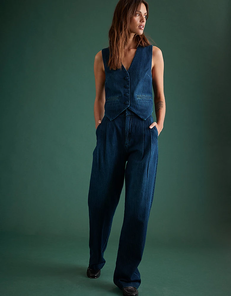 Gilet en denim haut de gamme AE77