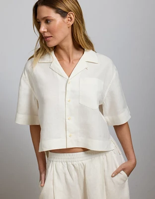 Chemise campeur en lin haut de gamme AE77